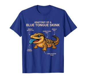 Blue Tongue Skink Anatomy of A Blue Tongue Skink T-Shirt