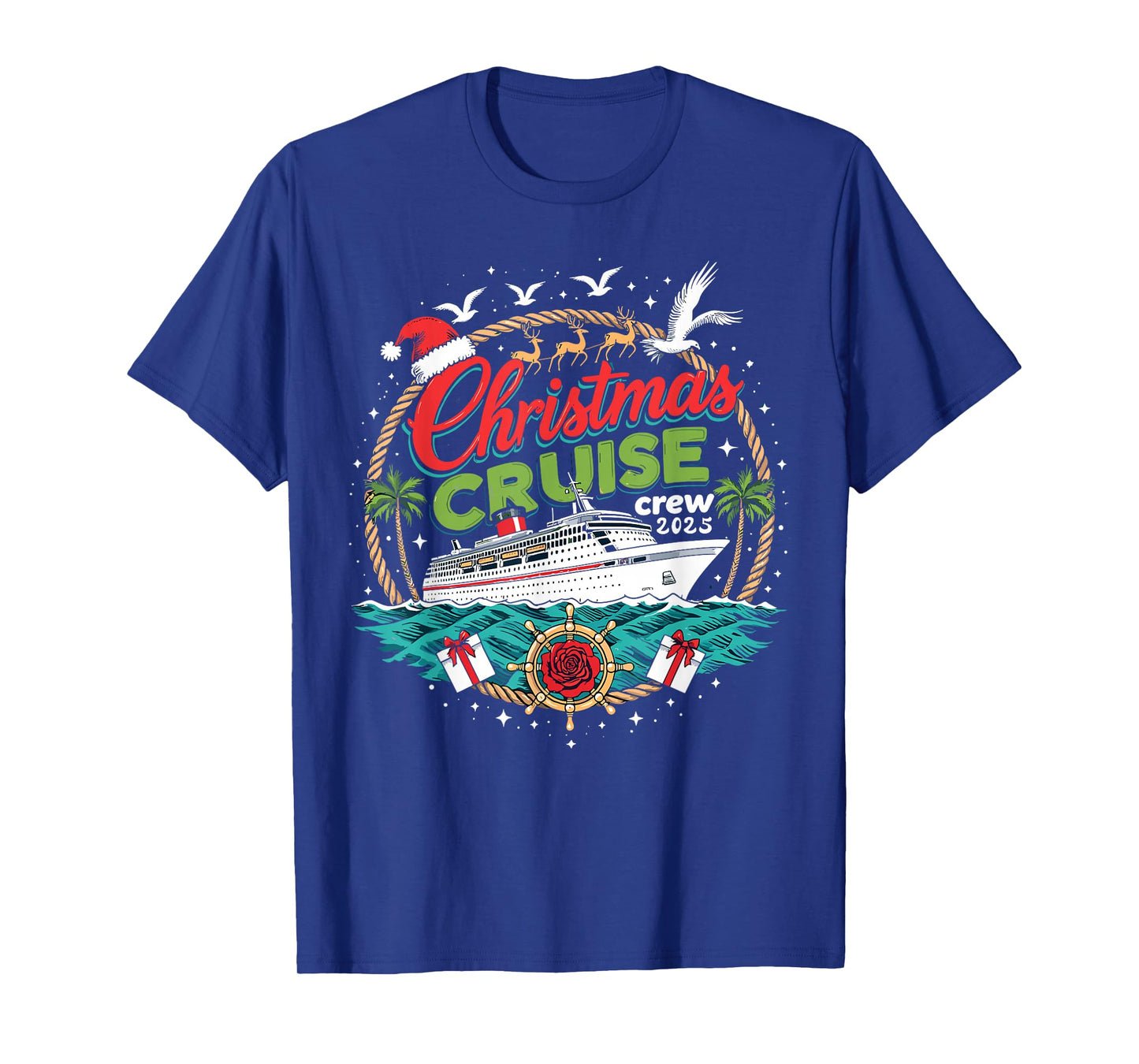 Christmas Cruise Crew 2025 Family Pajamas Holiday Vacation T-Shirt