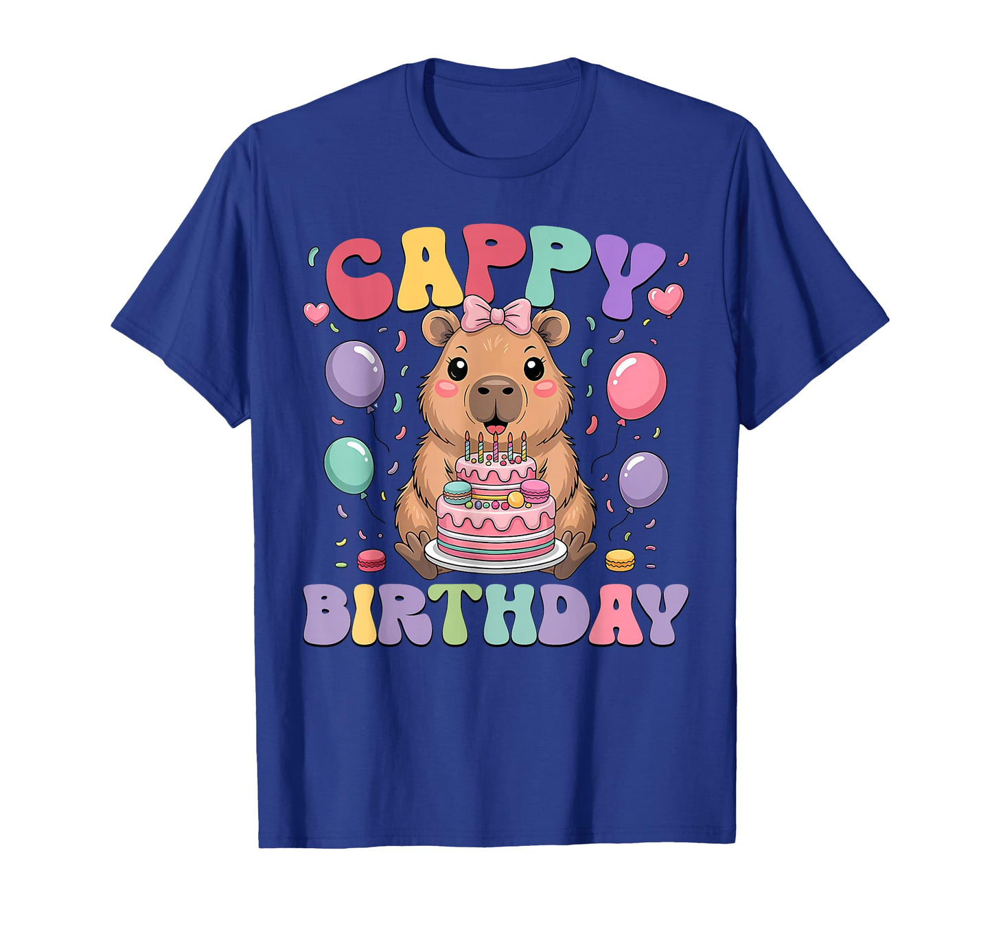 Capybara Birthday Girls Funny Birthday Kids Boys Girls T-Shirt