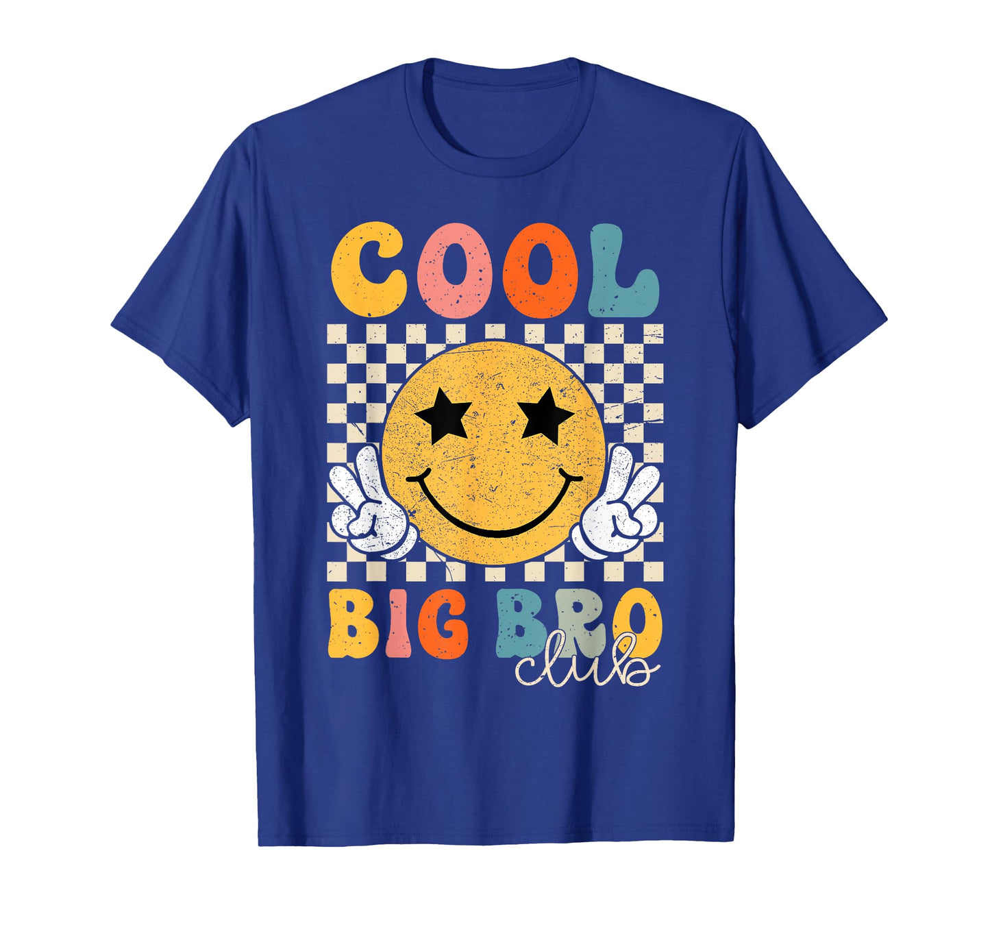 Groovy Cool Big Bro Club Retro Brother Matching Family T-Shirt