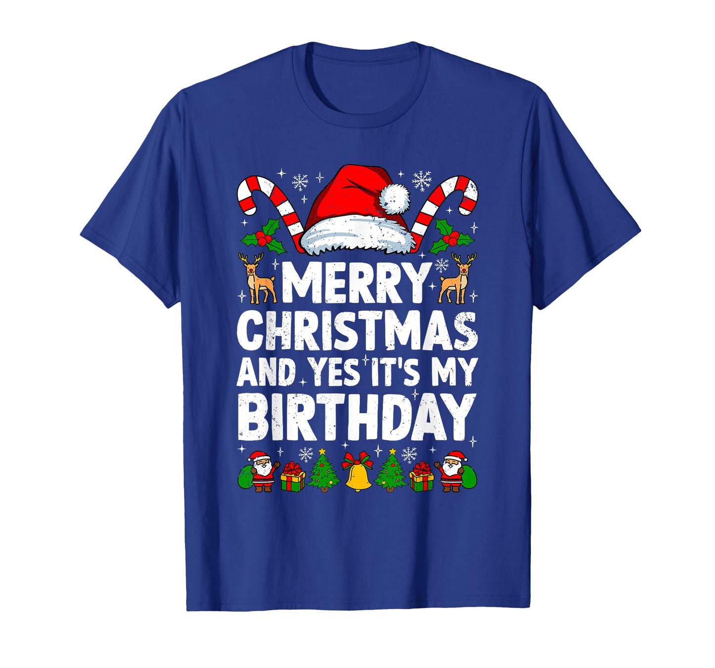 Merry Christmas & Yes It's My Birthday Xmas Bday Pajamas T-Shirt