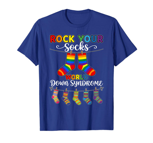 Rock Your Socks Down Syndrome Awareness World Down Syndrome T-Shirt