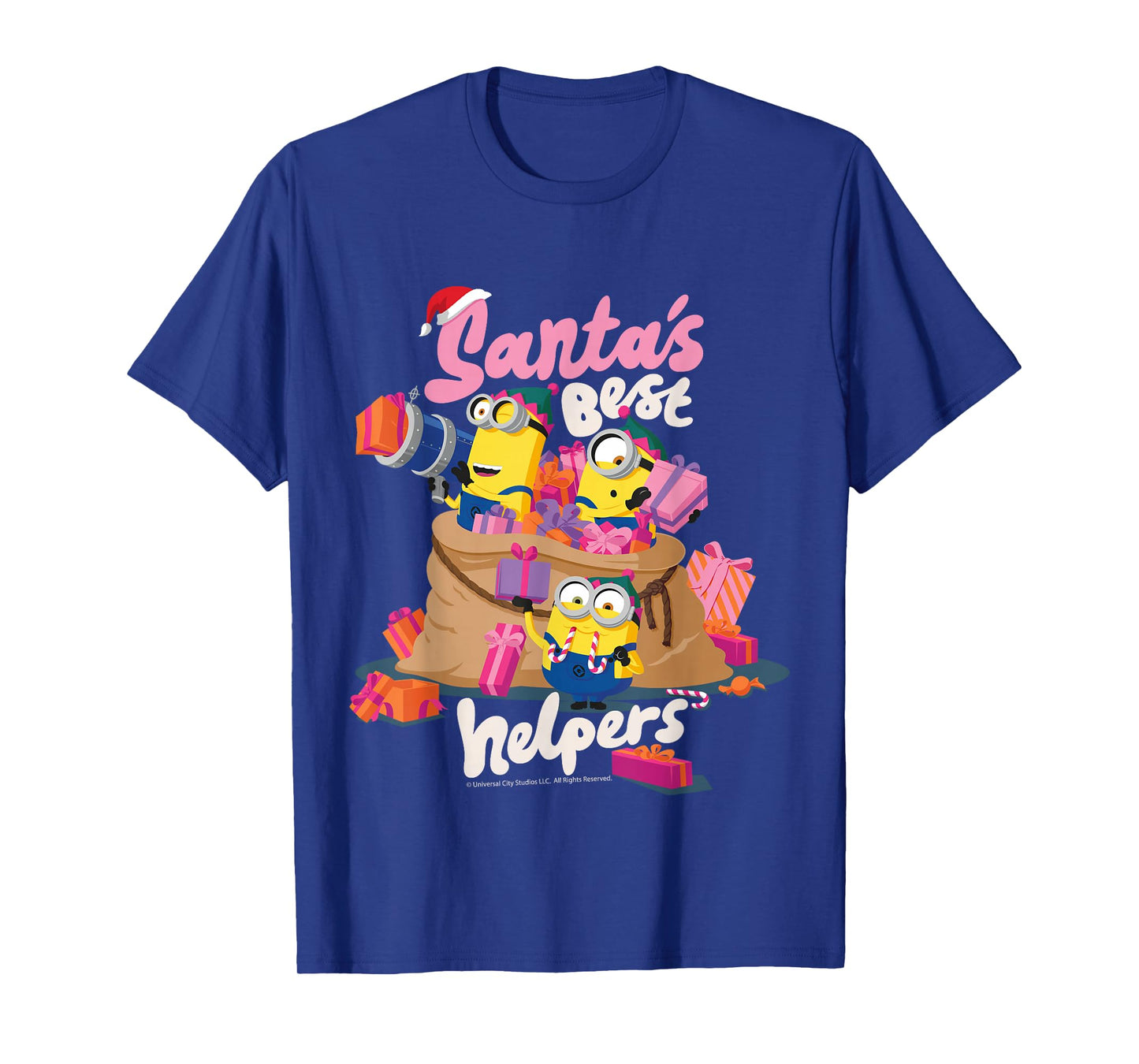 Santa's Best Helpers Minions Christmas Fun T-Shirt