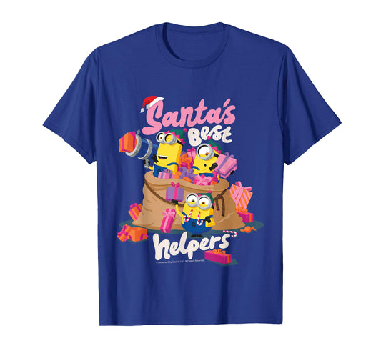 Santa's Best Helpers Minions Christmas Fun T-Shirt