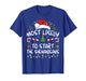 Most Likely to Start All The Shenanigans Family Xmas Holiday T-Shirt