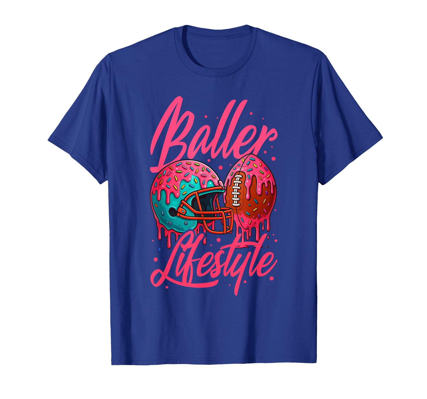 Football Drip Baller Lifestyle Ice Cream Drip for Boys Girls T-Shirt