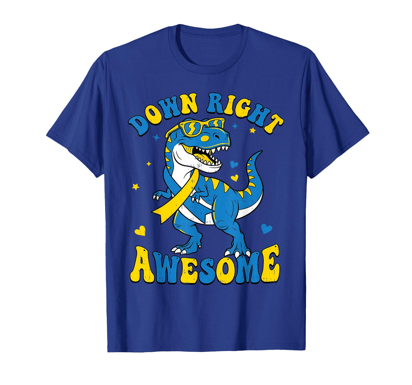 Down Right Awesome World Down Syndrome Awareness Men Boys T-Shirt