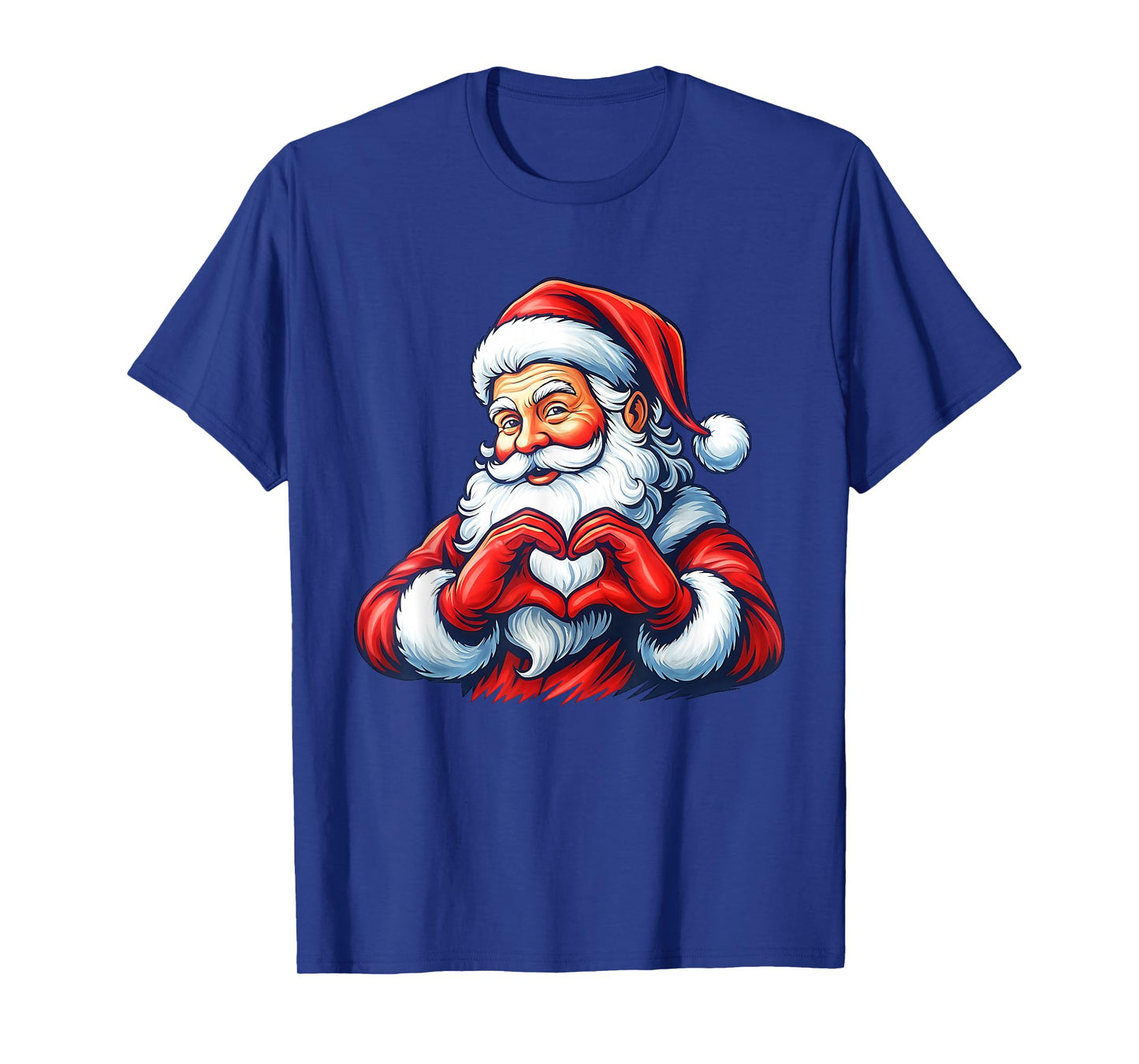 Santa Heart Hands Christmas Love T-Shirt