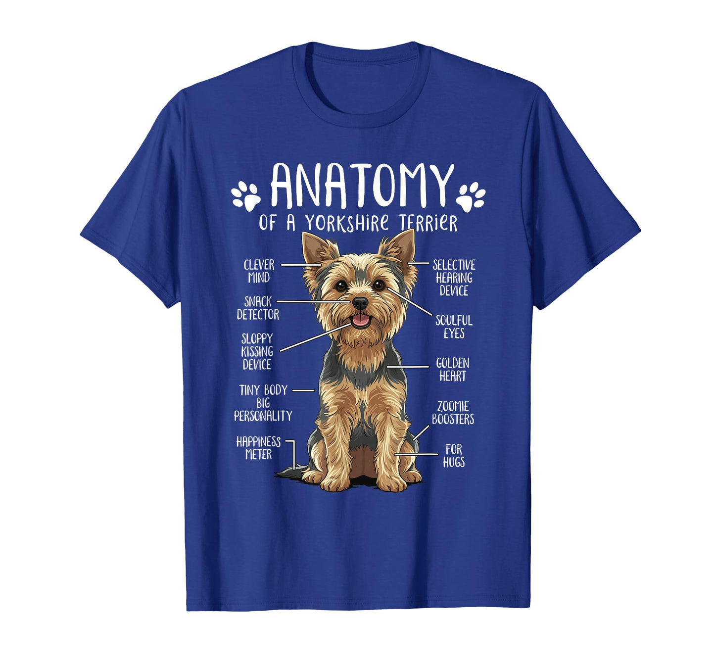 Funny Yorkie Anatomy Yorkshire Terrier Dog Lover Yorkie Mom T-Shirt