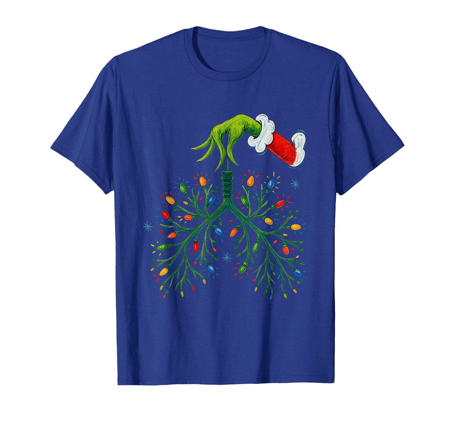 Funny Christmas Lungs Lights Art – RT Holiday T-Shirt