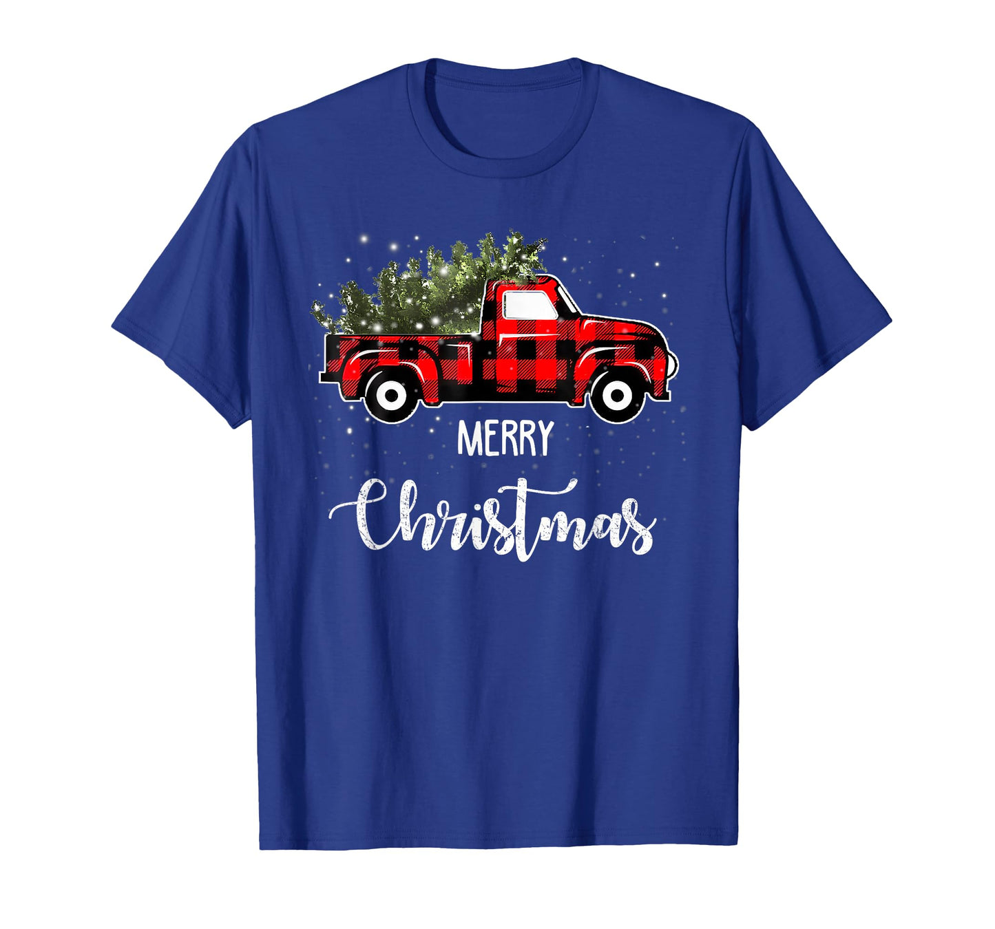 Vintage Wagon Red Truck Christmas Tree Pajama Family Xmas T-Shirt