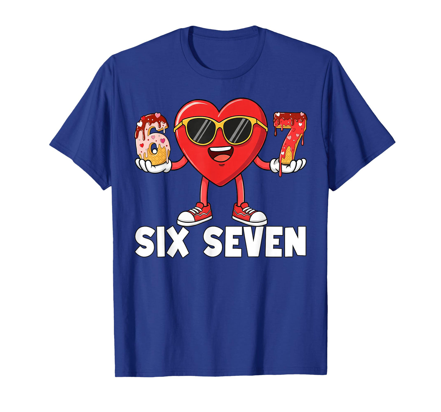 Six Seven 67 Meme Cool Valentine’s for Teens Boys Girls Kids T-Shirt