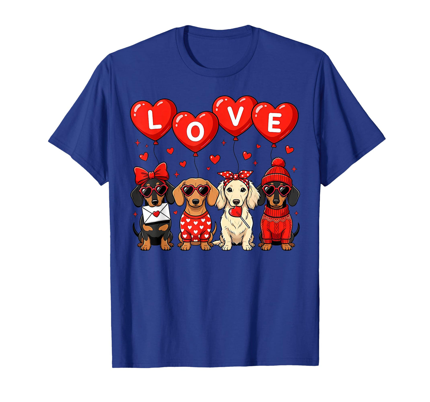 Women Dachshund Valentine’s Day Sausage Dog T-Shirt