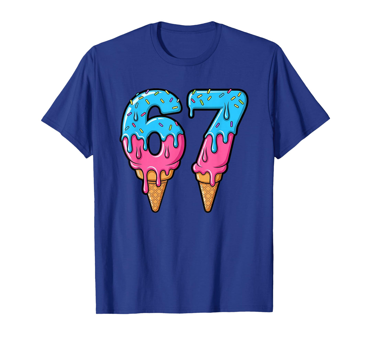 Funny 67 Meme Ice Cream Drip Six Seven Gen Z T-Shirt