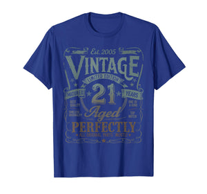 Vintage 2005 Limited Edition 21st Birthday 21 Years Old T-Shirt