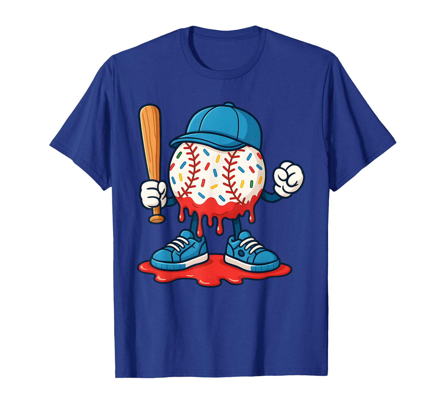 Funny Baseball Lifestyle 101 Youth Baseball Drip Icecream T-Shirt
