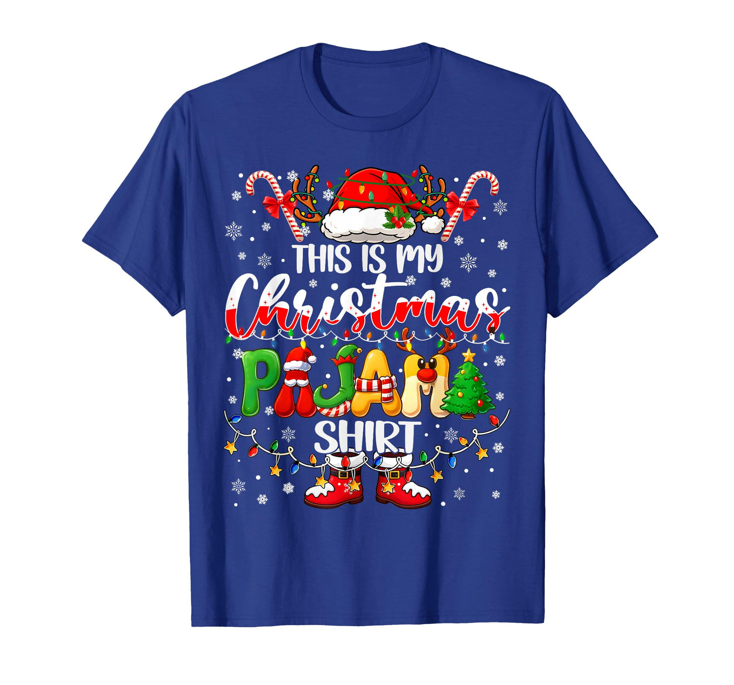 Funny This is My Christmas Pajamas PJs Men Women Kid Family T-Shirt