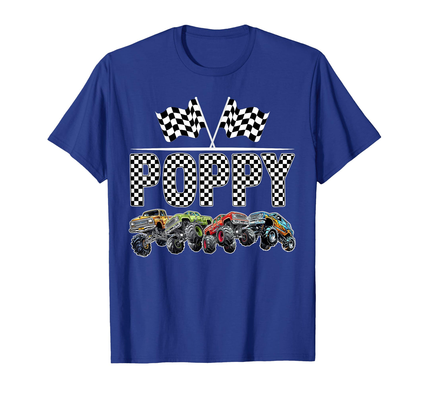 Poppy Retro Monster Truck Family Birthday Matching T-Shirt