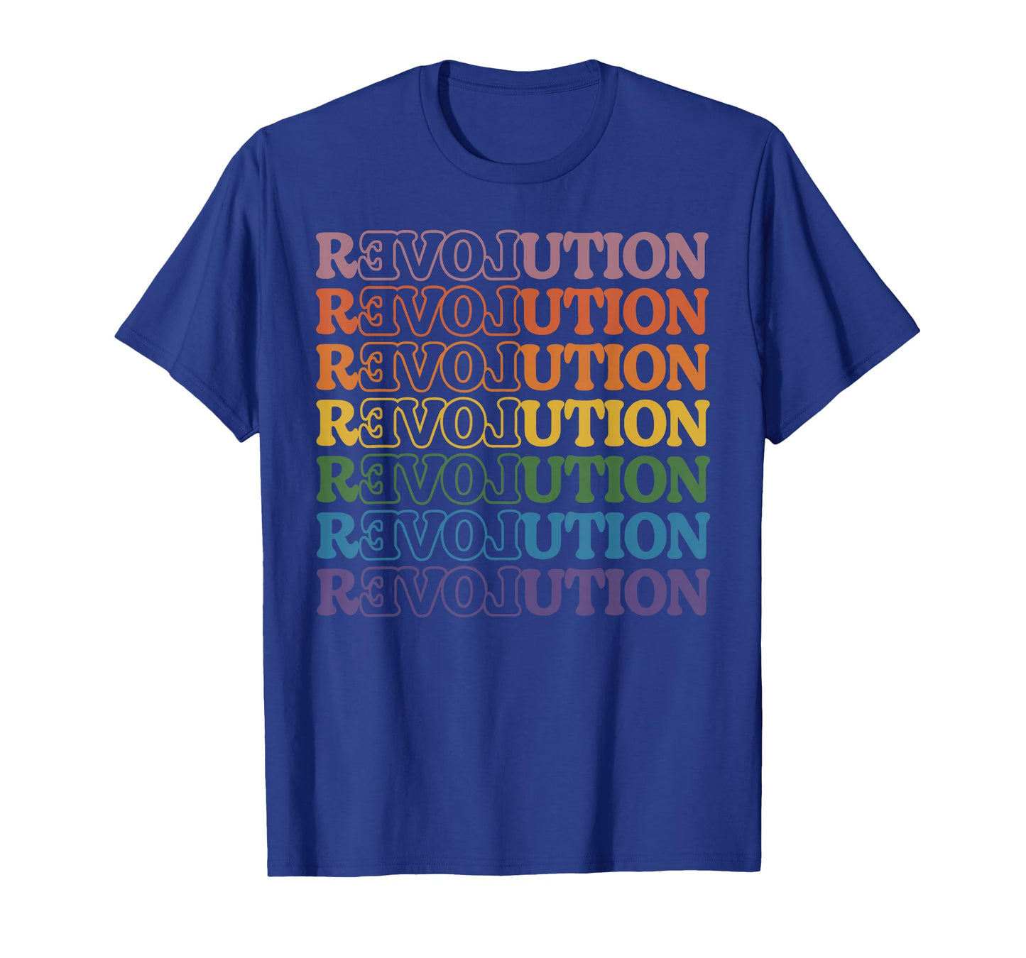 Retro Revolution Love Groovy 70s Style Vintage Typography T-Shirt