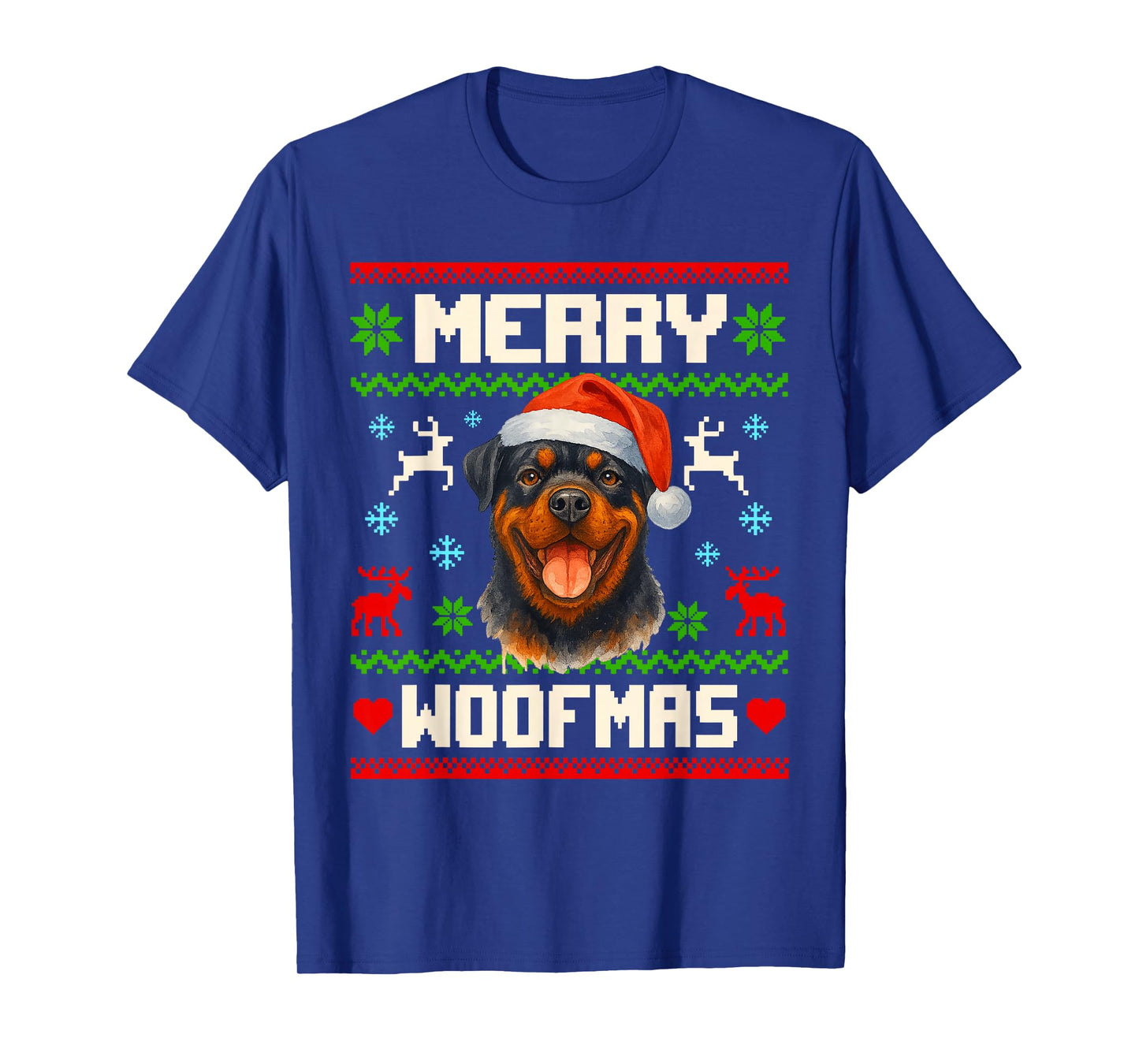 Rottweiler Dog Christmas Ugly Sweater Pet Dog Lover Xmas T-Shirt