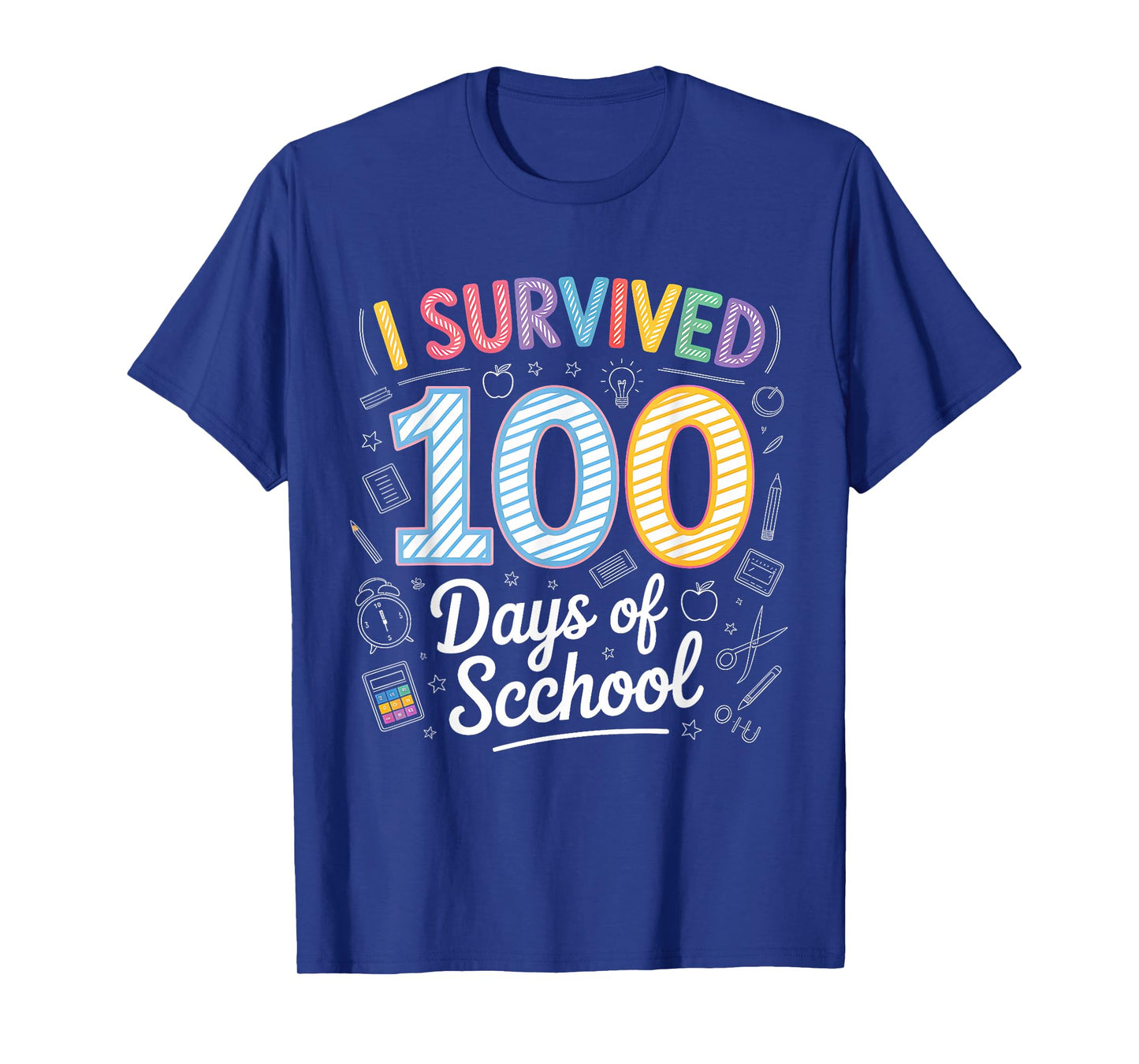 I Survived 100 Days of School Teacher Kids 100 Days Smarter T-Shirt