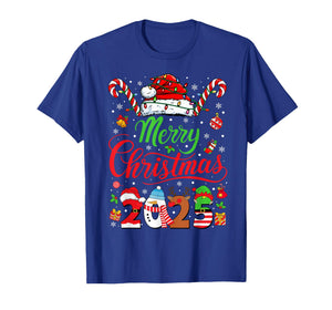 Merry Christmas 2025 Santa Reindeer Snowman Christmas Family T-Shirt