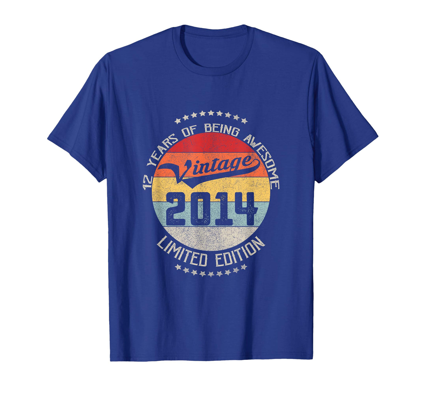 12th Birthday Gift Vintage Being Awesome 2014 12 Years Old T-Shirt