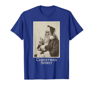 Vintage Funny Smoking Santa Claus Christmas Spirit Christmas T-Shirt
