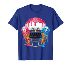 67 Number Ice Cream Drip American Football Art T-Shirt