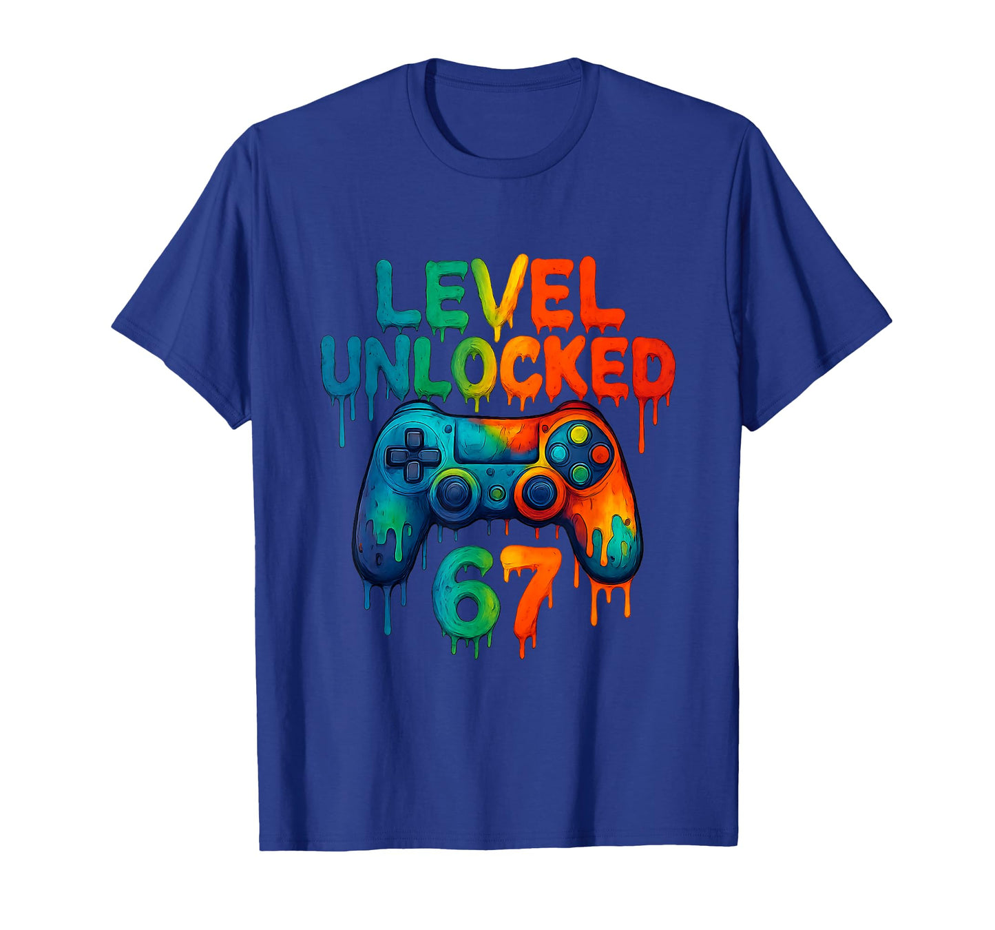 Gamer 67 Drip Level Unlocked 67 Video Game Gen Alpha Meme T-Shirt