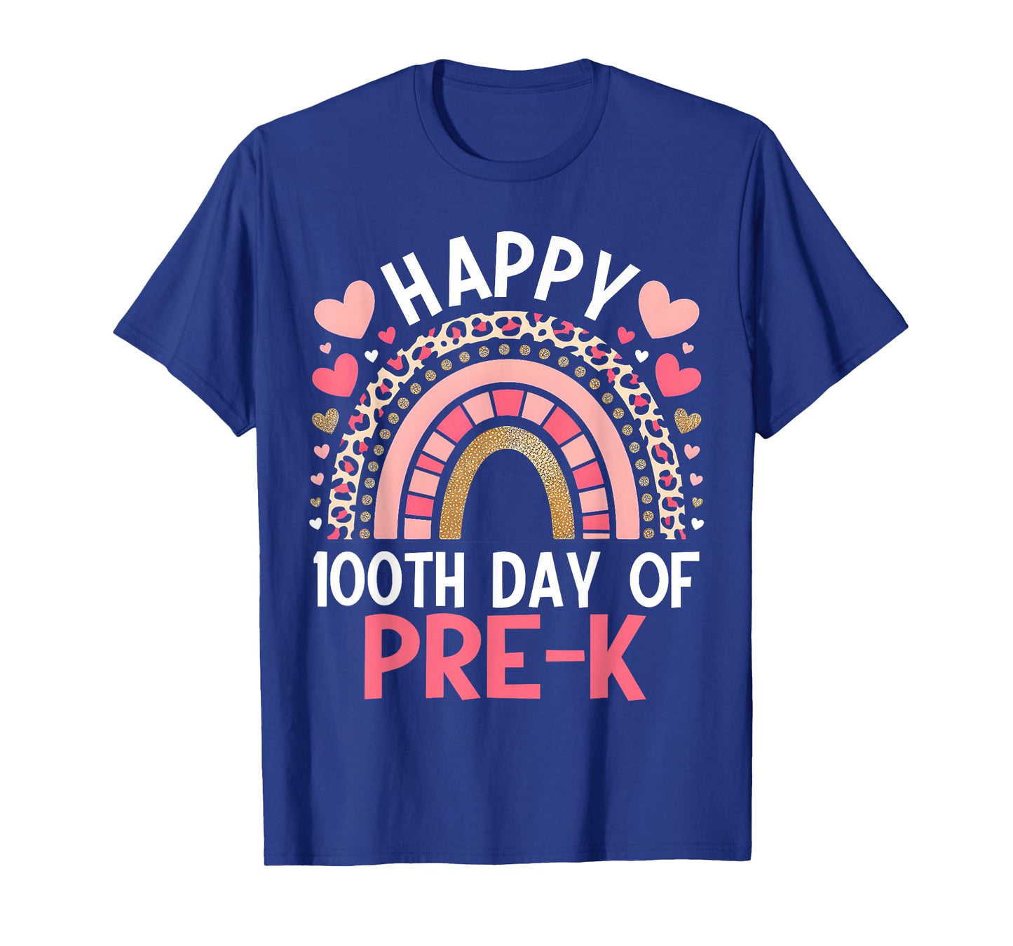 100th Day of Pre-K Rainbow 100 Days of School Teacher Kids T-Shirt