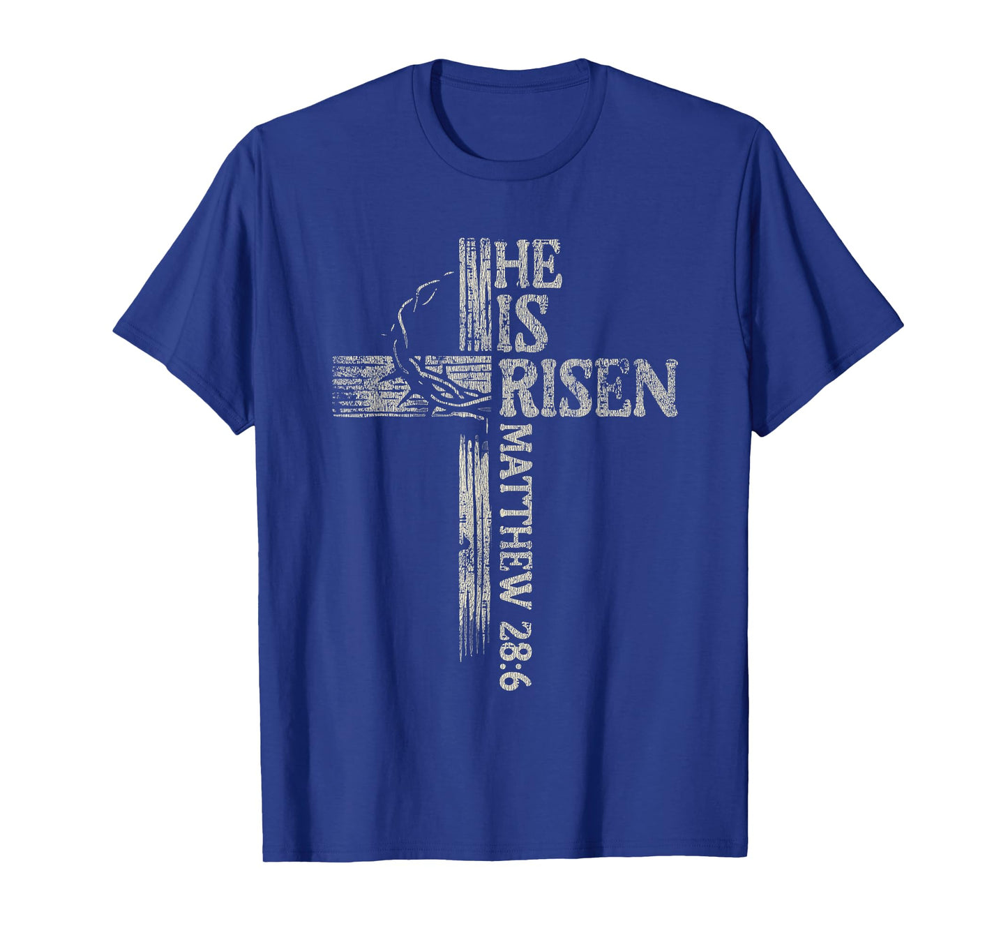 Vintage Retro Style Cross He is Risen Jesus Christian T-Shirt