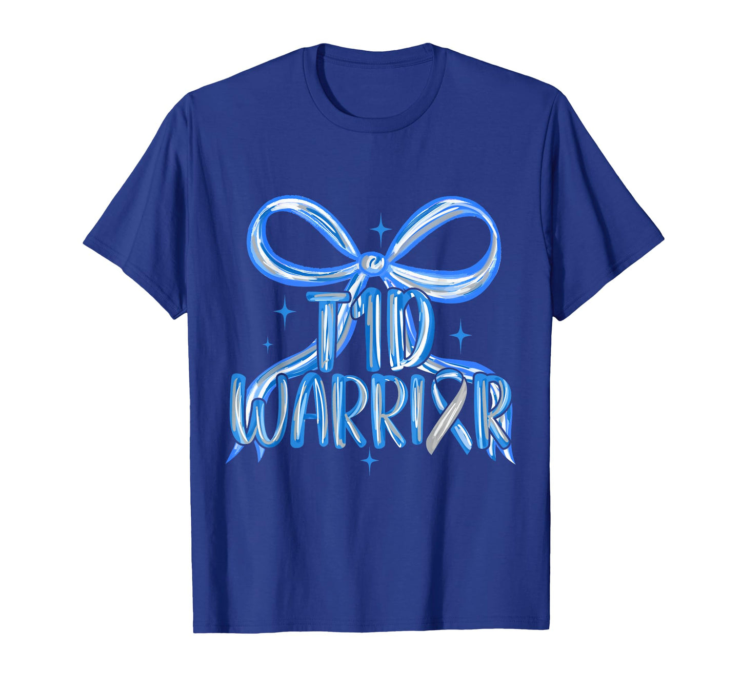 Type 1 Diabetes Awareness T1D Warrior Diabetic Preppy Bow T-Shirt