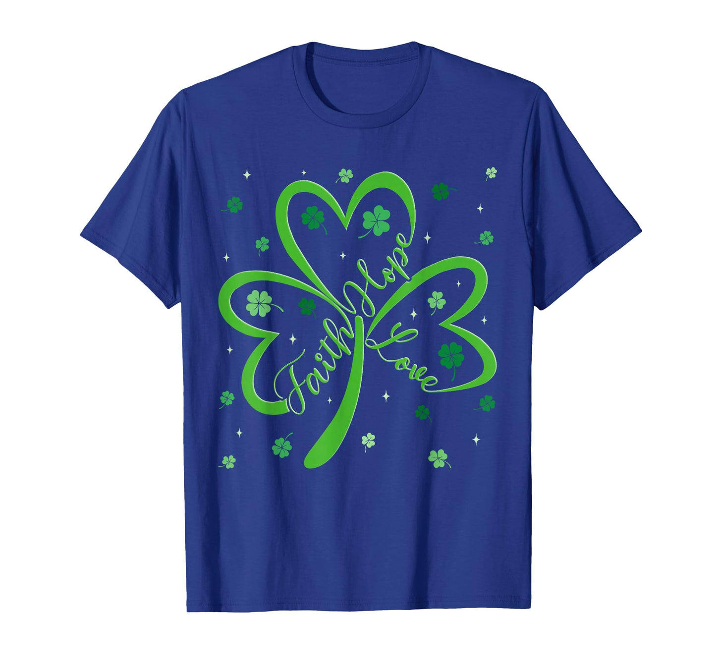 Christian Faith Hope Love Shamrock Religious St Patricks Day T-Shirt
