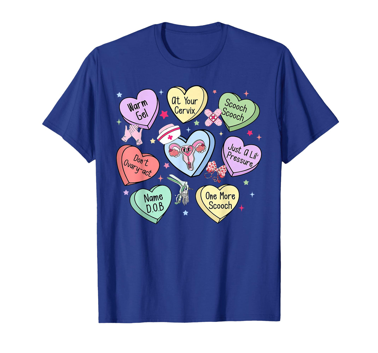 OBGYN Nurse Candy Heart Valentines Obstetrician Gynecologist T-Shirt