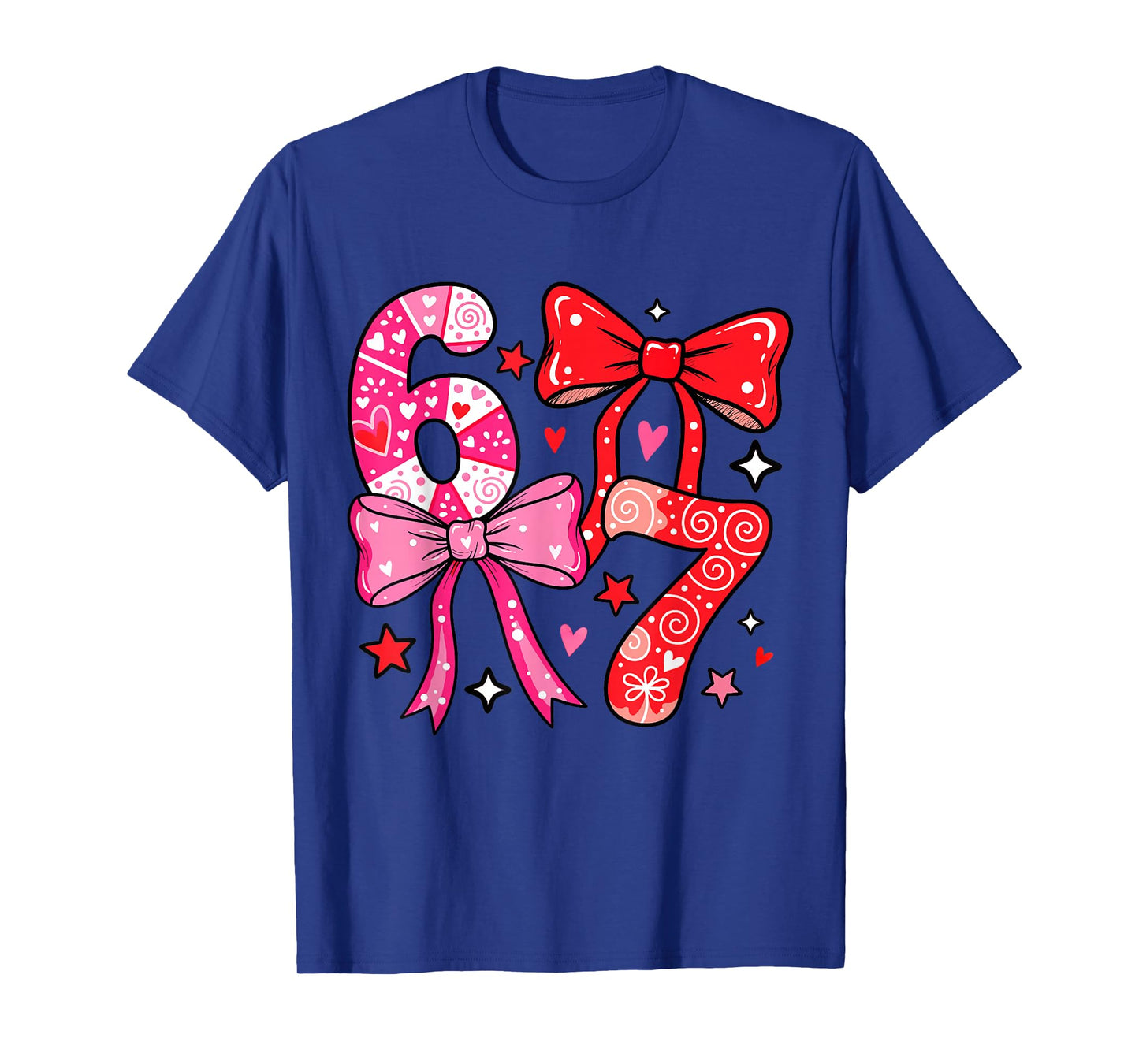 Six Seven 67 Meme Cool Valentine’s for Teens Boys Girls Kids T-Shirt