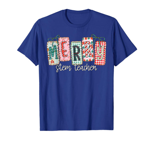Merry STEM Teacher Christmas STEM Teaching Xmas Coquette T-Shirt