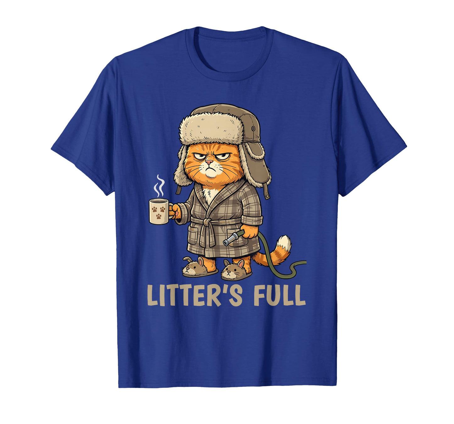 Litter’s Full Funny Cat Lovers Christmas T-Shirt