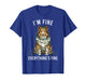Sheltie Christmas I'm Fine Everything is Fine T-Shirt