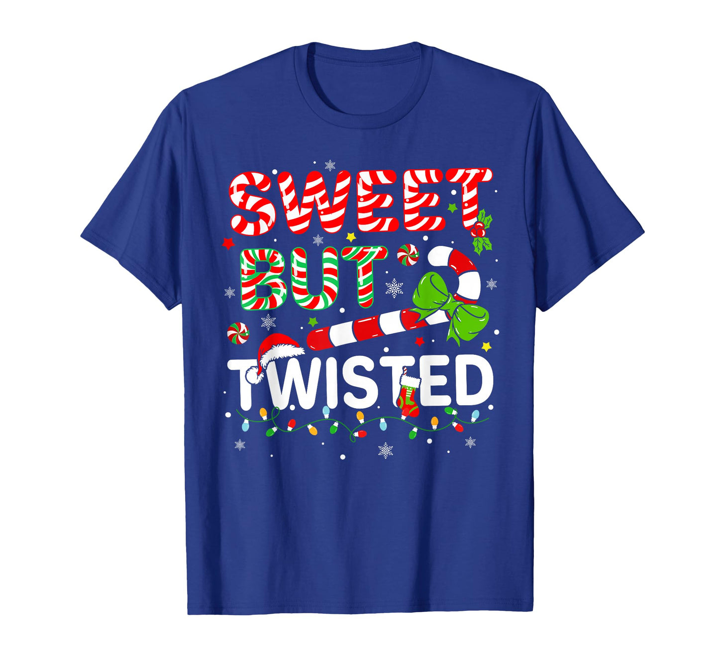 Sweet But Twisted Funny Christmas Candy Cane Xmas Holiday T-Shirt