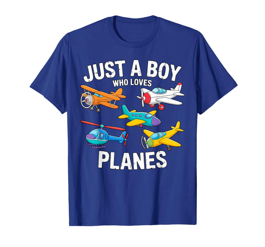 Just a Boy Who Loves Planes T-Shirt