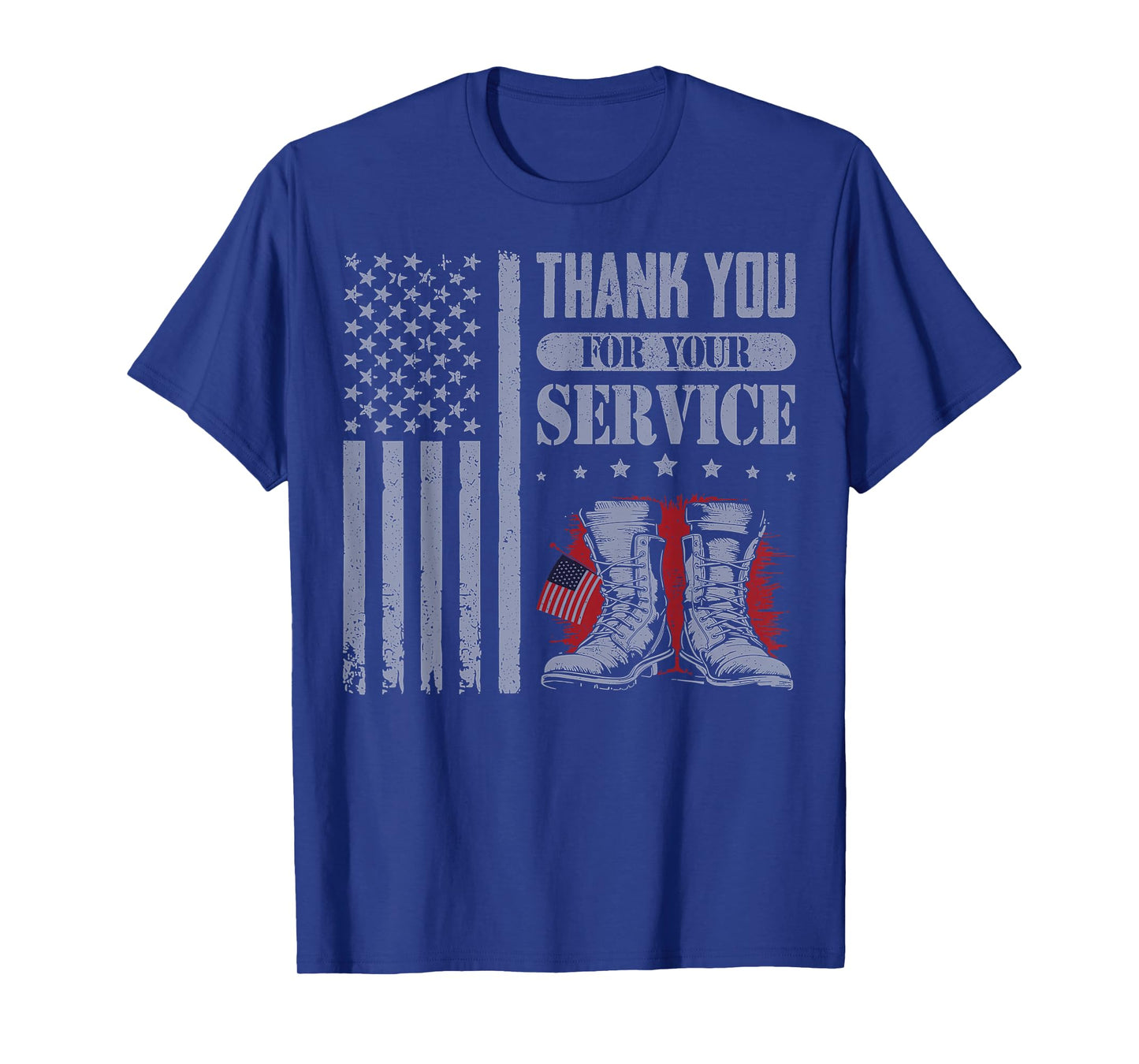 Thank You for Your Service Patriotic Boots Flag Veterans Day T-Shirt