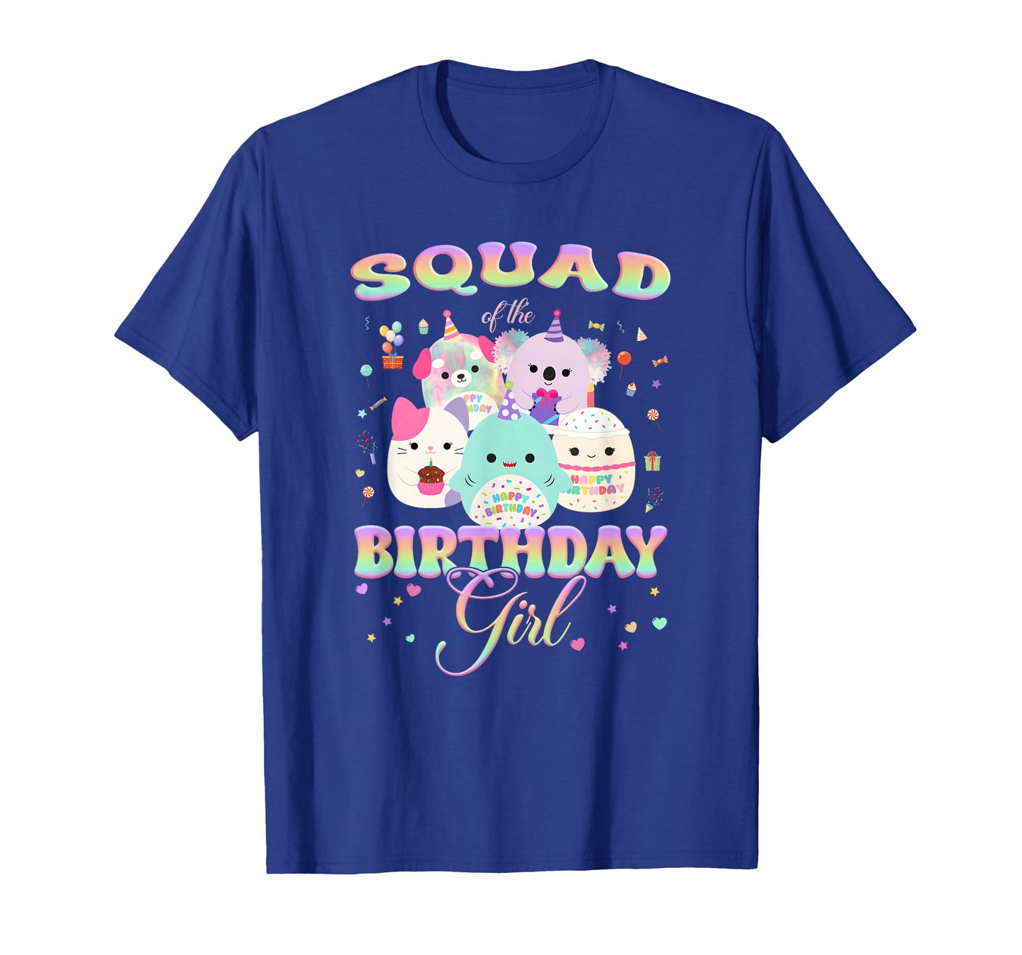 Birthday Family Squish Squad Squad of The Birthday Girl T-Shirt