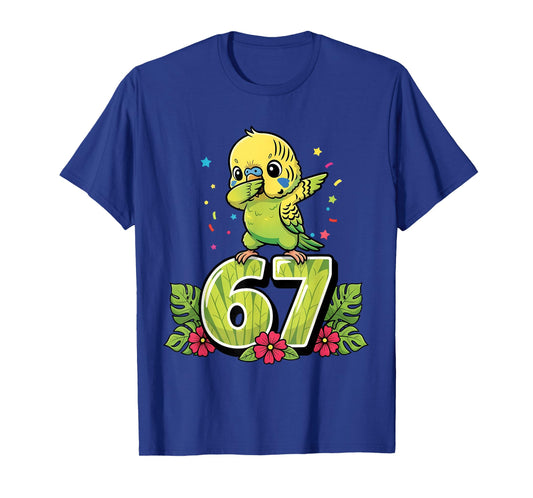 Six Seven Meme Dabbing Baby Parakeet 67 Funny Gen Z Apha T-Shirt
