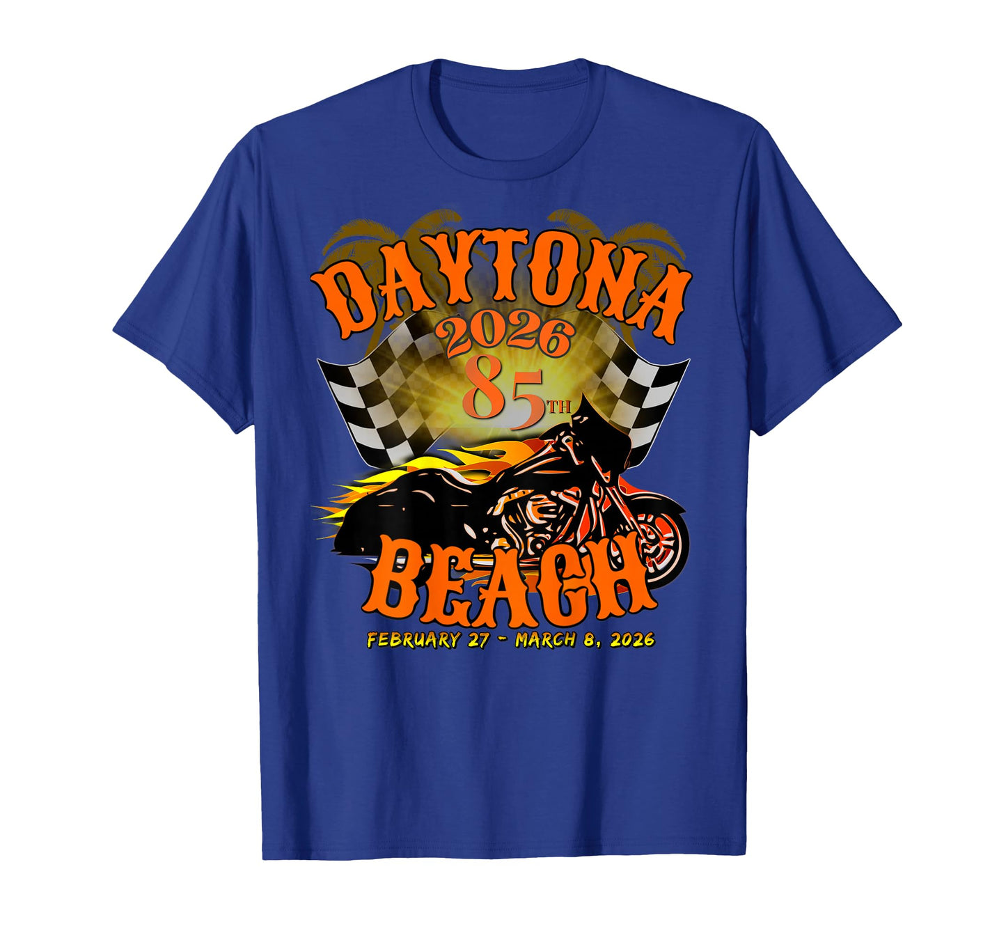 2026 Daytona Beach, Florida, 85th Anniversary Art On Back T-Shirt
