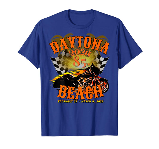 2026 Daytona Beach, Florida, 85th Anniversary Art On Back T-Shirt