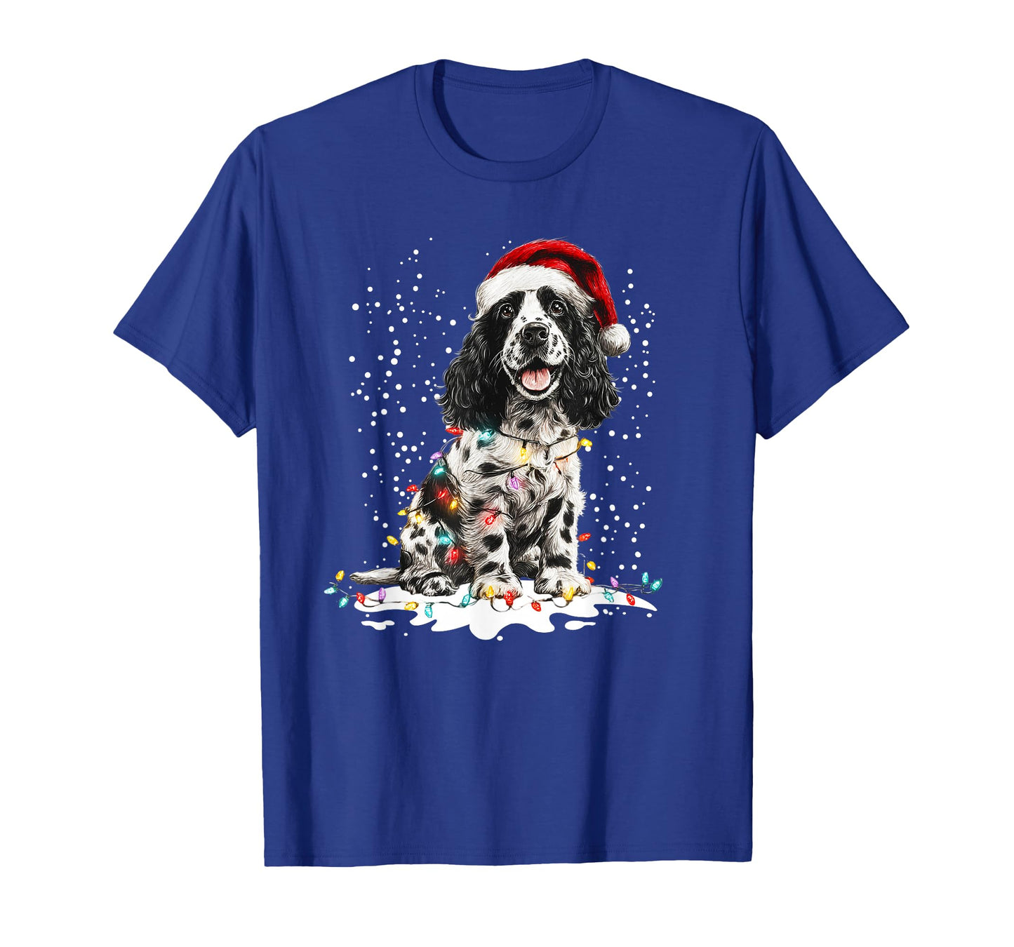 Dog Xmas Men Women Favorite Cocker Spaniel Christmas T-Shirt