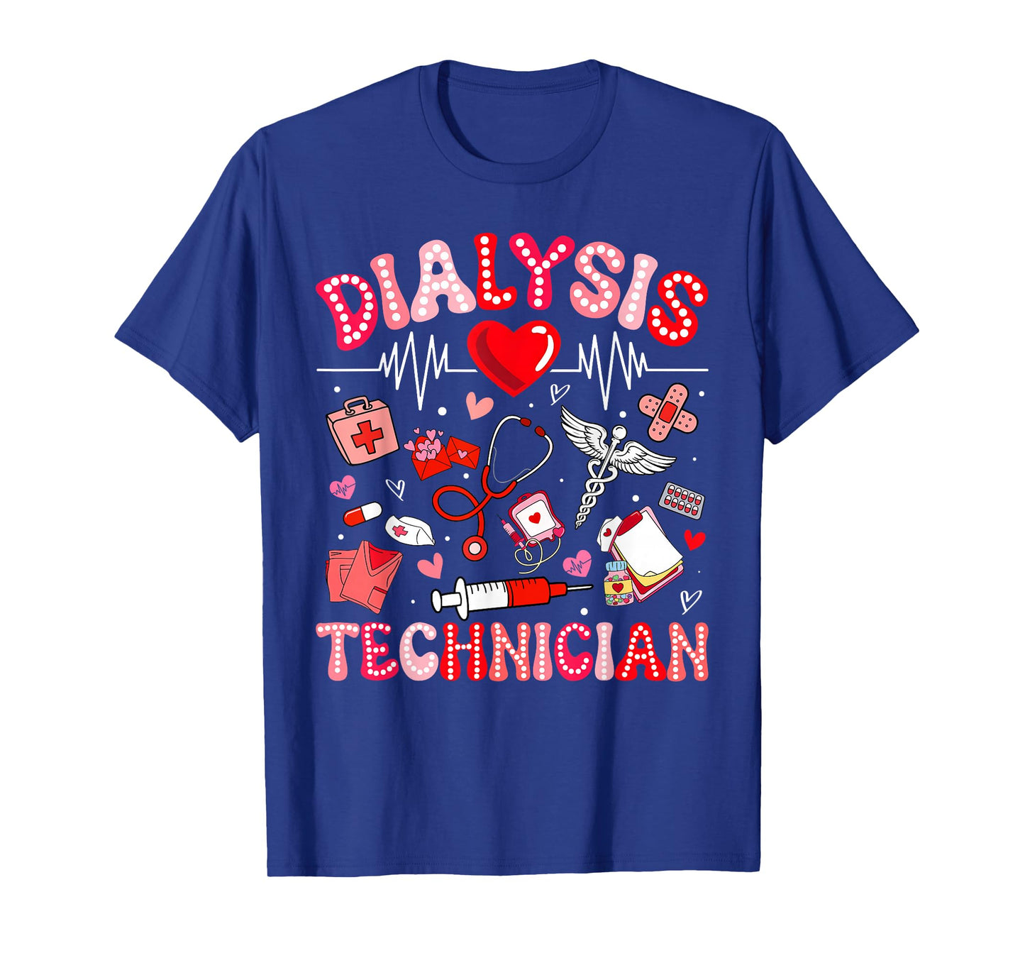 Dialysis Technician Valentine Heart Nurse RN CNA Women T-Shirt