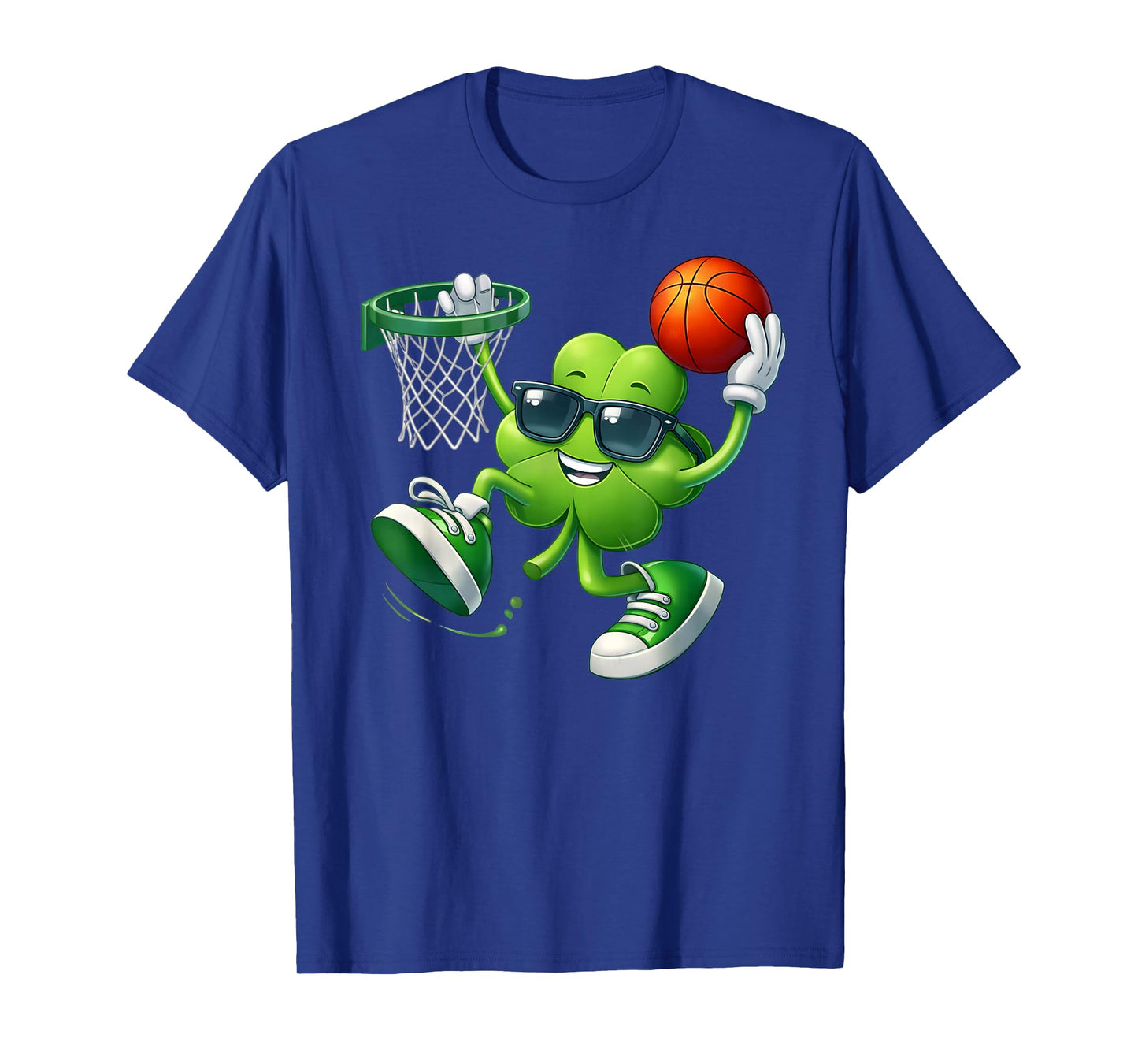 St Patrick Day Basketball Funny Shamrock Boys Kids Toddler T-Shirt