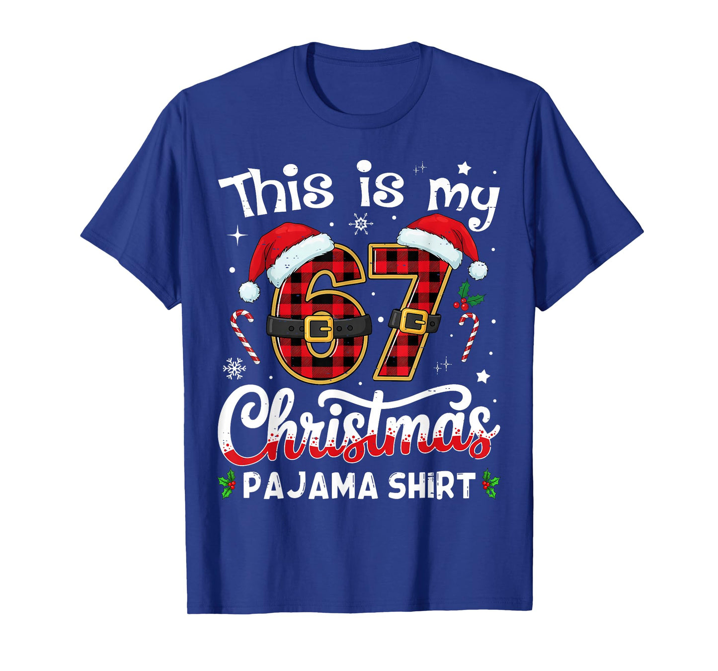 This is My 67 Christmas Pajama 67 Meme Gen Alpha Boys Girls T-Shirt